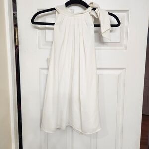 Express Ribbon Tie Neck Sleeveless Blouse